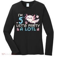 Im 5 Lets Party A Lotl Axolotl 5th Birthday Women's Long Sleeve Shirt thumb 0