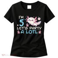 Im 5 Lets Party A Lotl Axolotl 5th Birthday Women's T-Shirt thumb 0