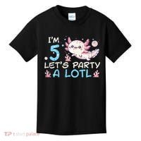 Im 5 Lets Party A Lotl Axolotl 5th Birthday Kids T-Shirt thumb 0