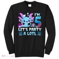 I'm 5 Let's Party A Lotl 5th Birthday Cute Axolotl Lovers Sweatshirt thumb 0