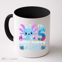 I'm 5 Let's Party A Lotl 5th Birthday Cute Axolotl Lovers Coffee Mug thumb 0