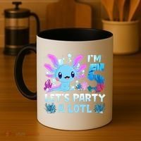 I'm 5 Let's Party A Lotl 5th Birthday Cute Axolotl Lovers Coffee Mug thumb 4