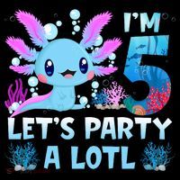 I'm 5 Let's Party A Lotl 5th Birthday Cute Axolotl Lovers Coffee Mug thumb 5