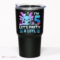 I'm 5 Let's Party A Lotl 5th Birthday Cute Axolotl Lovers Tumbler thumb 0
