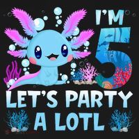 I'm 5 Let's Party A Lotl 5th Birthday Cute Axolotl Lovers Mousepad thumb 1