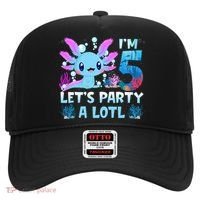 I'm 5 Let's Party A Lotl 5th Birthday Cute Axolotl Lovers Hat thumb 0