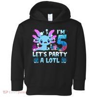 I'm 5 Let's Party A Lotl 5th Birthday Cute Axolotl Lovers Toddler Hoodie thumb 0