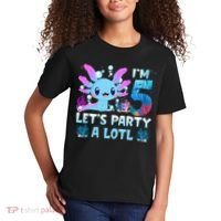 I'm 5 Let's Party A Lotl 5th Birthday Cute Axolotl Lovers Kids T-Shirt thumb 2