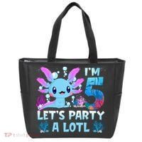 I'm 5 Let's Party A Lotl 5th Birthday Cute Axolotl Lovers Tote Bag thumb 0
