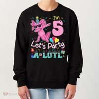 I'm 5 Let's Party A Lotl 5th Birthday Cute Axolotl Lovers Women's Sweatshirt thumb 0