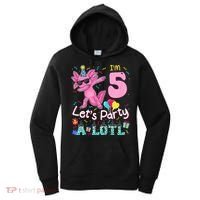 I'm 5 Let's Party A Lotl 5th Birthday Cute Axolotl Lovers Women's Hoodie thumb 0