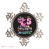 I'm 5 Let's Party A Lotl 5th Birthday Cute Axolotl Lovers Ornament thumb 0