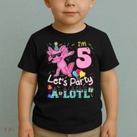 I'm 5 Let's Party A Lotl 5th Birthday Cute Axolotl Lovers Toddler T-Shirt thumb 2