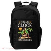 It's 5 O’Clock Somewhere Parrot Summer Beach Sunset Great Gift Backpack thumb 0