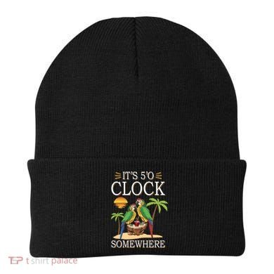 It's 5 O’Clock Somewhere Parrot Summer Beach Sunset Great Gift Beanie
