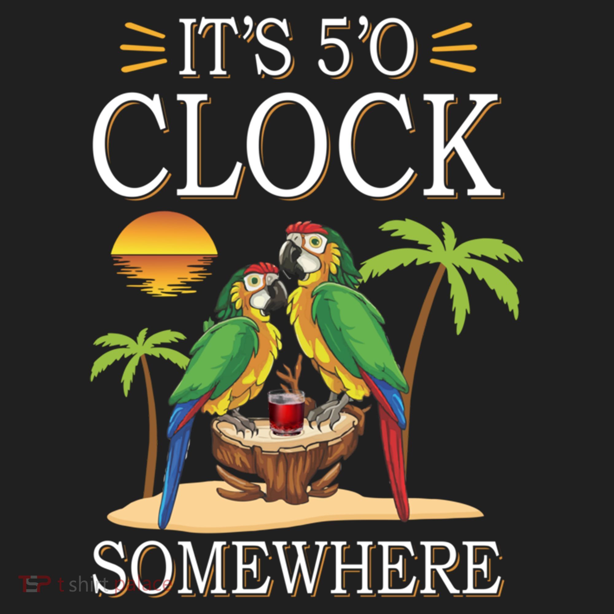It's 5 O’Clock Somewhere Parrot Summer Beach Sunset Great Gift Beanie
