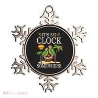 It's 5 O’Clock Somewhere Parrot Summer Beach Sunset Great Gift Ornament thumb 0