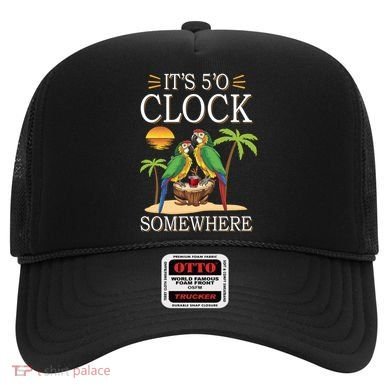 It's 5 O’Clock Somewhere Parrot Summer Beach Sunset Great Gift Hat