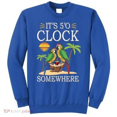 It's 5 O’Clock Somewhere Parrot Summer Beach Sunset Great Gift Sweatshirt