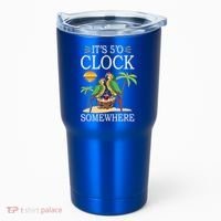 It's 5 O’Clock Somewhere Parrot Summer Beach Sunset Great Gift Tumbler thumb 0