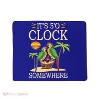 It's 5 O’Clock Somewhere Parrot Summer Beach Sunset Great Gift Mousepad thumb 0