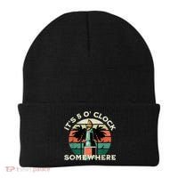 It's 5 O’clock Somewhere Summer Retro Sunset Drinking Beanie thumb 0