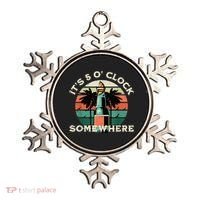 It's 5 O’clock Somewhere Summer Retro Sunset Drinking Ornament thumb 0