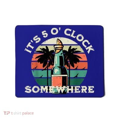 It's 5 O’clock Somewhere Summer Retro Sunset Drinking Mousepad