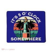 It's 5 O’clock Somewhere Summer Retro Sunset Drinking Mousepad thumb 0