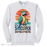 It's 5 O’Clock Somewhere Parrot Summer Beach Sunset Gift Sweatshirt thumb 0