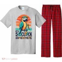 It's 5 O’Clock Somewhere Parrot Summer Beach Sunset Gift Pajama Set thumb 0
