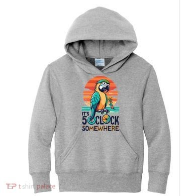It's 5 O’Clock Somewhere Parrot Summer Beach Sunset Gift Kids Hoodie