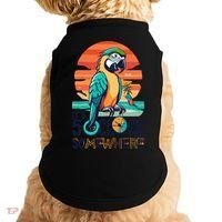 It's 5 O’Clock Somewhere Parrot Summer Beach Sunset Gift Doggie Tank thumb 0