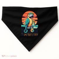 It's 5 O’Clock Somewhere Parrot Summer Beach Sunset Gift USA-Made Doggie Bandana thumb 0