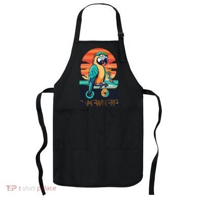 It's 5 O’Clock Somewhere Parrot Summer Beach Sunset Gift Apron