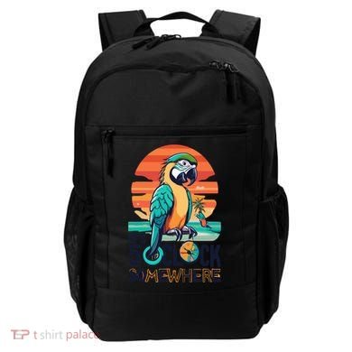 It's 5 O’Clock Somewhere Parrot Summer Beach Sunset Gift Backpack