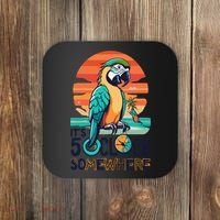 It's 5 O’Clock Somewhere Parrot Summer Beach Sunset Gift Coaster thumb 0