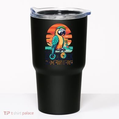 It's 5 O’Clock Somewhere Parrot Summer Beach Sunset Gift Tumbler