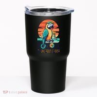 It's 5 O’Clock Somewhere Parrot Summer Beach Sunset Gift Tumbler thumb 0
