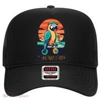 It's 5 O’Clock Somewhere Parrot Summer Beach Sunset Gift Hat thumb 0