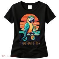 It's 5 O’Clock Somewhere Parrot Summer Beach Sunset Gift Women's T-Shirt thumb 0