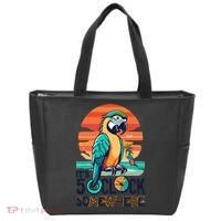 It's 5 O’Clock Somewhere Parrot Summer Beach Sunset Gift Tote Bag thumb 0