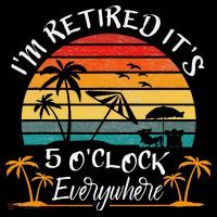 It's 5 O'Clock Everywhere I'm Retired summer Retirement USA-Made Doggie Bandana thumb 2