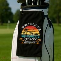 It's 5 O'Clock Everywhere I'm Retired summer Retirement Golf Towel thumb 2
