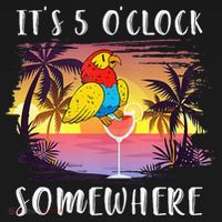 Its 5 Oclock Somewhere Its Time To Drink Something USA-Made Doggie Bandana thumb 2