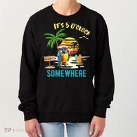 ItS 5 O’Clock Somewhere Parrot Sunset Drinking Women's Sweatshirt thumb 0