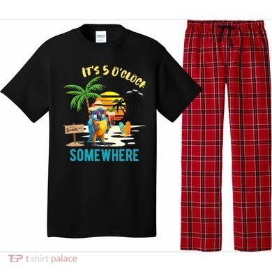 ItS 5 O’Clock Somewhere Parrot Sunset Drinking Pajama Set