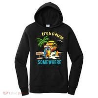 ItS 5 O’Clock Somewhere Parrot Sunset Drinking Women's Hoodie thumb 0