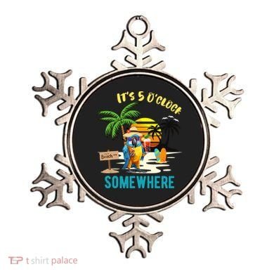 ItS 5 O’Clock Somewhere Parrot Sunset Drinking Ornament