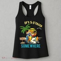 ItS 5 O’Clock Somewhere Parrot Sunset Drinking Women's Tank Top thumb 3